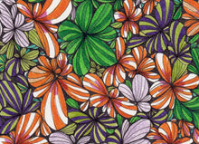 Load image into Gallery viewer, Artist Postcard - Green Orange Petals